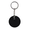 Recycled stainless steel soccer ball keychain Ciro Svart | Inget reklamtryck | Inte tillgängligt | Inte tillgängligt