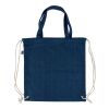 Recycled denim drawstring bag Dex Blå | Inget reklamtryck