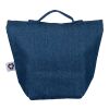 Recycled denim cooler roll-top bag Mira Blå | Inget reklamtryck