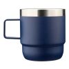 Recycled stainless steel double-walled cup (180 ml) Lilia Blå | Inget reklamtryck | Inte tillgängligt | Inte tillgängligt