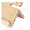 Wireless charger Tribu | Recycled bamboo | 3-in-1 Brun