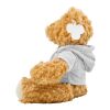 Plyschfigyr teddybjörn med luvtröja Vit