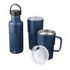 Recycled stainless steel double-walled drinking mug (500 ml) Kael Blå