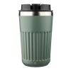 Recycled stainless steel travel mug (400 ml) Chiara Grå