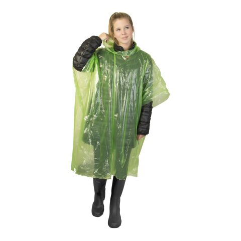 Ziva regnponcho med påse Limegrön