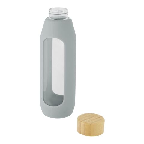 Tidan 600 ml flaska i borosilikatglas med silikongrepp Standard | Grå | Inget reklamtryck | Inte tillgängligt | Inte tillgängligt