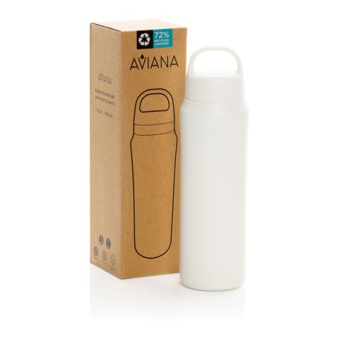 Aviana™ Rowan RCS återvunnen vattenflaska 470 ML vit | Inget reklamtryck | Inte tillgängligt | Inte tillgängligt