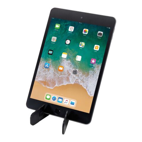 Buna vikbart ställ för surfplatta och telefon av återvunnen plast Standard | Svart | Inget reklamtryck | Inte tillgängligt | Inte tillgängligt