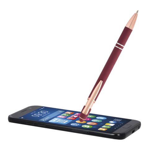 Nanna kulspetspenna med finish i roséguld (svart bläck) Standard | Vinröd | Inget reklamtryck | Inte tillgängligt | Inte tillgängligt