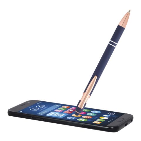 Nanna kulspetspenna med finish i roséguld (svart bläck) Standard | Havsblå | Inget reklamtryck | Inte tillgängligt | Inte tillgängligt