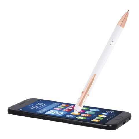 Nanna kulspetspenna med finish i roséguld (blått bläck) Standard | vit | Inget reklamtryck | Inte tillgängligt | Inte tillgängligt