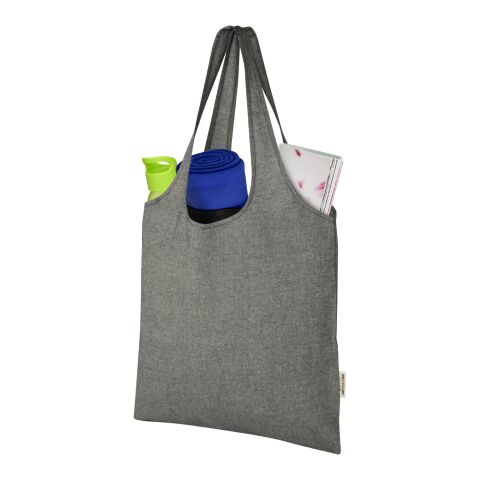 Pheebs 7 liters trendig tygväska av 150 g/m² återvunnen bomull Standard | Svartmelerad | Inget reklamtryck | Inte tillgängligt | Inte tillgängligt | Inte tillgängligt