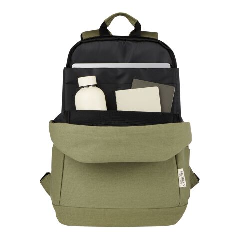 Joey stöldsäker 15,6 tums laptopväska av GRS-återvunnen canvas, 18 l Oliv