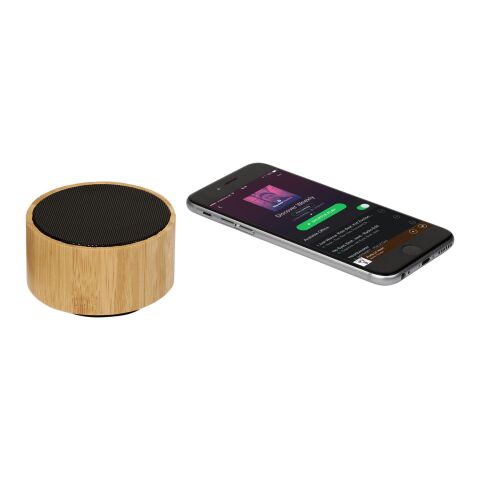 Cosmos Bluetooth® -högtalare i bambu Standard | Natur-Svart | Inget reklamtryck | Inte tillgängligt | Inte tillgängligt