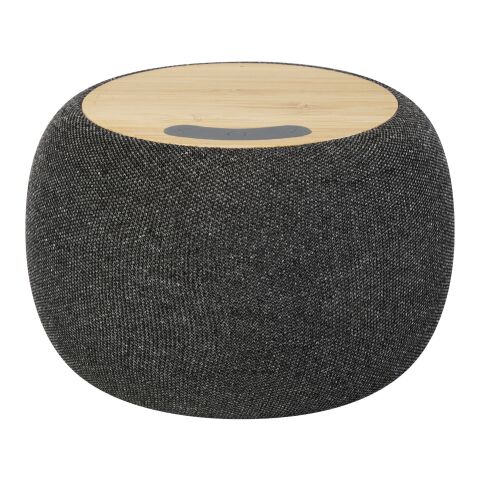 Ecofiber Bluetooth®-högtalare och trådlös laddningsplatta i bambu/RPET Standard | Natur-Grå | Inget reklamtryck | Inte tillgängligt | Inte tillgängligt