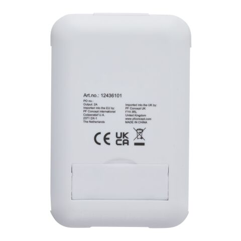 Savvy modulär laddningskabel med telefonhållare av återvunnen plast Standard | Vit | Inget reklamtryck | Inte tillgängligt | Inte tillgängligt