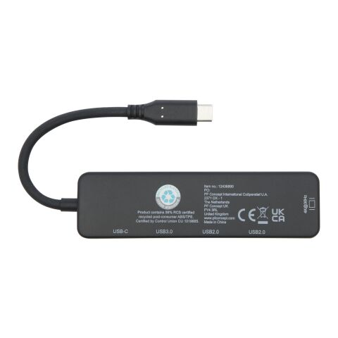 Loop RCS multimedieadapter USB 2.0–3.0 av återvunnen plast med HDMI-port Standard | svart | Inget reklamtryck | Inte tillgängligt | Inte tillgängligt