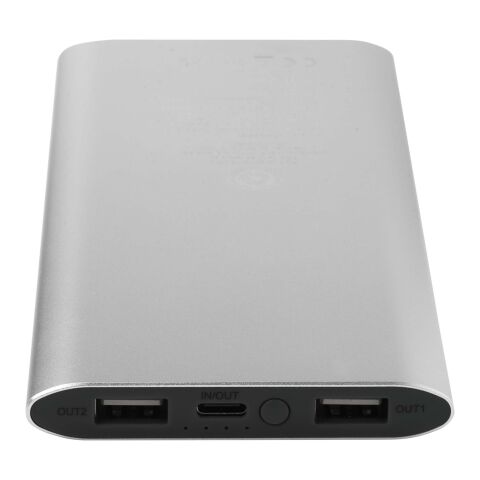 Juice trådlös 8 000 mAh Type C-powerbank i återvunnen aluminium Silver