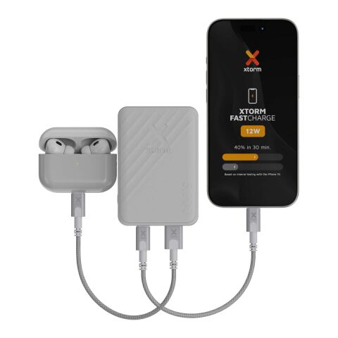 Xtorm Go2 snabbladdande powerbank på 12 W, 5 000 mAh  Standard | Vit | Inget reklamtryck | Inte tillgängligt | Inte tillgängligt
