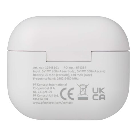 Altais True Wireless Bluetooth®-öronsnäckor av återvunnen plast Standard | Vit | Inget reklamtryck | Inte tillgängligt | Inte tillgängligt