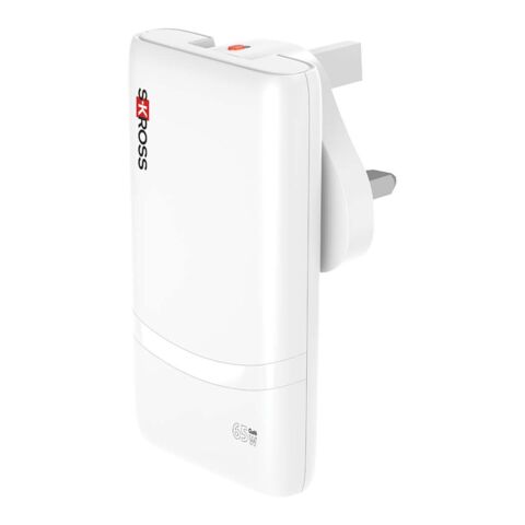 SKROSS® Klip Slim 65W laddare med flera uttag vit