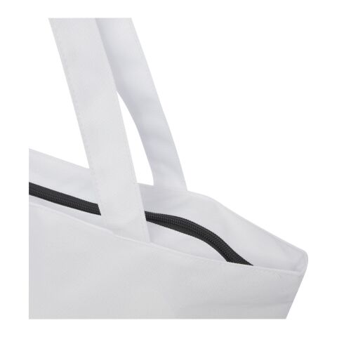 Panama tygväska med dragkedja av GRS-återvunnet material, 20 l Standard | vit | Inget reklamtryck | Inte tillgängligt | Inte tillgängligt | Inte tillgängligt