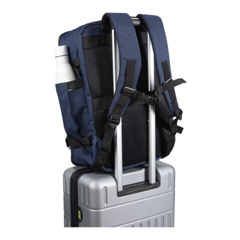 Libra 17 " ryggsäck för handbagage av återvunnen GRS, 25 l Standard | Melerad marinblå | Inget reklamtryck | Inte tillgängligt | Inte tillgängligt | Inte tillgängligt