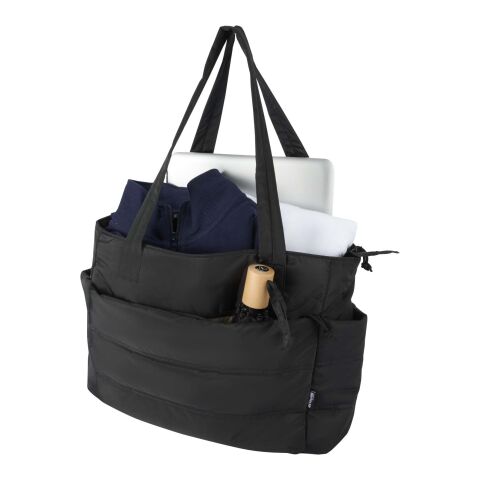 Puffer 15,6" laptoptote av återvunnen GRS, 18 l  Svart