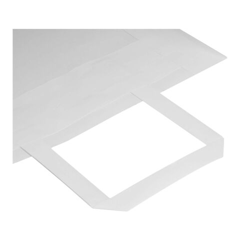 Kraft papperspåse 80 g/m2 med platta handtag – 25 x 15 x 32 cm Vit | Inget reklamtryck | Inte tillgängligt | Inte tillgängligt
