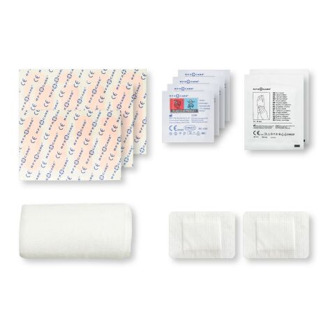 MyKit First Aid med papperspåse vit | Digitaltryck | front | 100 mm x 120 mm