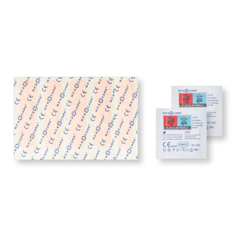 MiniKit First Aid med papperspåse vit | Digitaltryck | front | 80 mm x 86 mm