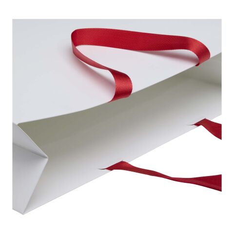 Smartfold 230 g/m² papperspåse med satinhandtag och matt laminering – 42 x 12 x 35 cm Röd