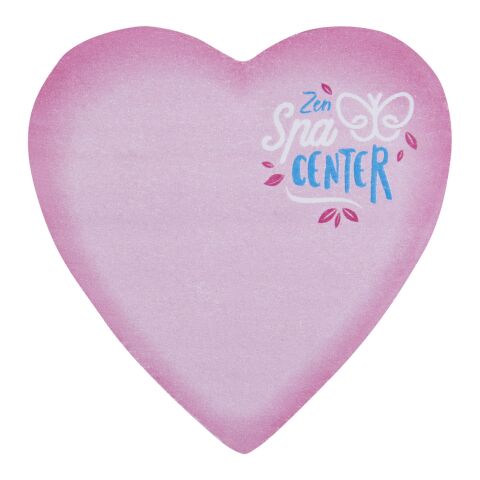 Sticky-Mate® hjärtformade klisterlappar av återvunnet material Vit | Inget reklamtryck | Inte tillgängligt | Inte tillgängligt