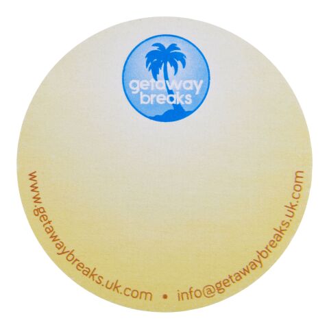 Sticky-Mate® cirkelformade klisterlappar av återvunnet material Vit | Inget reklamtryck | Inte tillgängligt | Inte tillgängligt