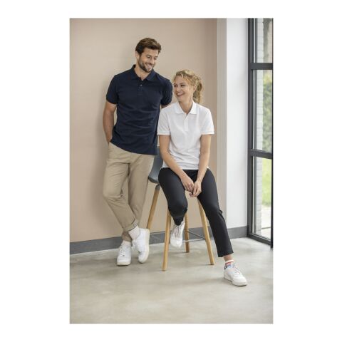 Emerald kortärmad unisex Aware™-återvunnen piké Oatmeal | XXS