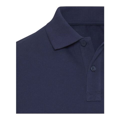 Beryl 220 g/m² kortärmad unisex-pikétröja av återvunnet ekologiskt OCS-material Marinblå | M