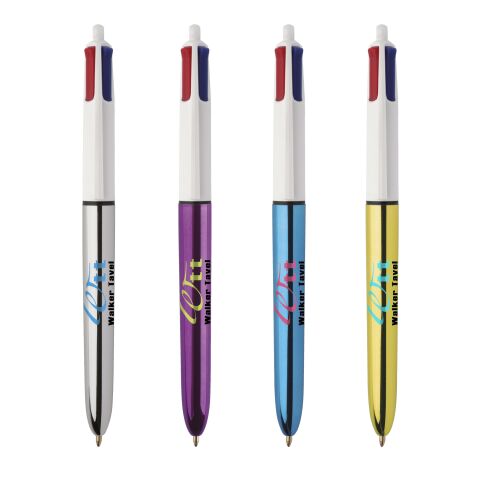 BIC® 4 Colours Shine kulpenna vit-ljusblå | Inte tillgängligt