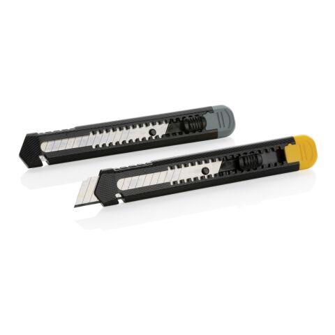 Påfyllningsbar snap-off-kniv RCS återvunnen plast gul | Inget reklamtryck | Inte tillgängligt | Inte tillgängligt