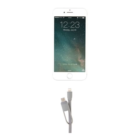Utdragbar 3-i-1 kabel grå | Inget reklamtryck | Inte tillgängligt | Inte tillgängligt