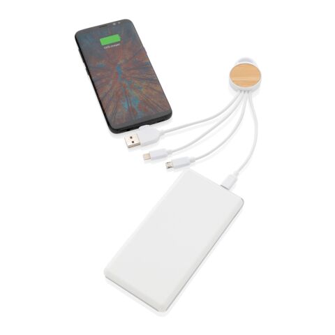 Ontario 6-i-1 rund kabel i RCS återvunnen plast vit | Inget reklamtryck | Inte tillgängligt | Inte tillgängligt