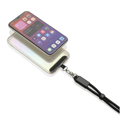 LoopAmp RCS RPET handledsrem för telefon med 60 W kabel svart | Inget reklamtryck | Inte tillgängligt | Inte tillgängligt