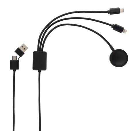 Terra RCS rPET 6-i-1 laddningskabel med klockladdare grå | Inget reklamtryck | Inte tillgängligt | Inte tillgängligt