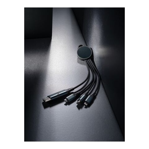 Terra 6-i-1 kabel i RCS återvunnen aluminium grå | Inget reklamtryck | Inte tillgängligt | Inte tillgängligt