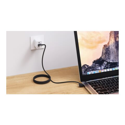 Urban Vitamin Stockton 65W återvunnen magnetkabel i rTPE/PET svart | Inget reklamtryck | Inte tillgängligt | Inte tillgängligt