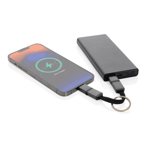 Terra återvunnen aluminium 4 i 1 60W snabbladdningskabel grå | Inget reklamtryck | Inte tillgängligt | Inte tillgängligt