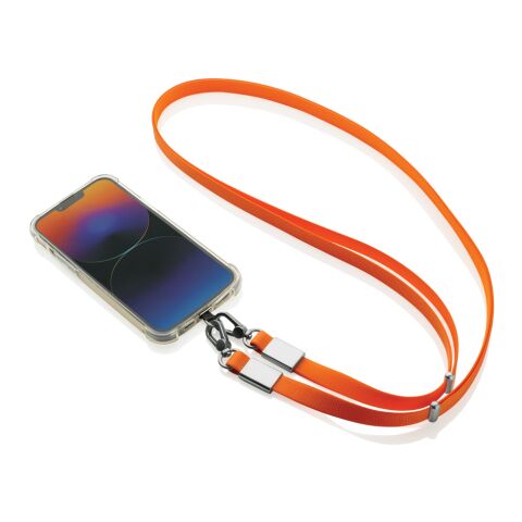 Nivo Crossbody lanyard i RCS återvunnen PET orange | Inget reklamtryck | Inte tillgängligt | Inte tillgängligt