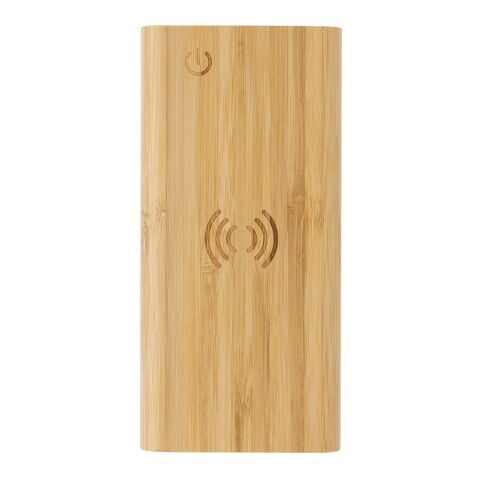 8.000 mAh, 5W trådlös powerbank i FSC®certifierad bambu brun | Inget reklamtryck | Inte tillgängligt | Inte tillgängligt