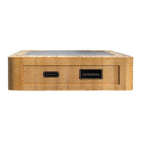 Sunwick 10.000mAh solcellspowerbank i bambu brun | Inget reklamtryck | Inte tillgängligt | Inte tillgängligt