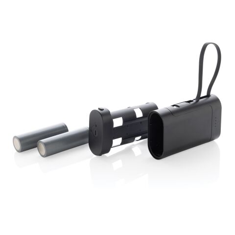 CycleCell 10.000 mAh powerbank med avtagbart batteri svart | Inget reklamtryck | Inte tillgängligt | Inte tillgängligt