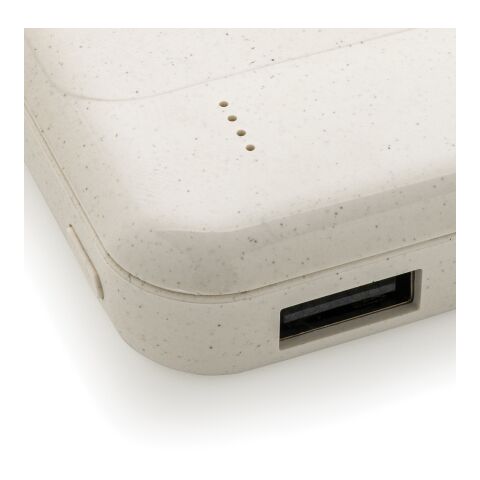 Trådlös powerbank i återvunnen plast, RCS standard vit | Inget reklamtryck | Inte tillgängligt | Inte tillgängligt